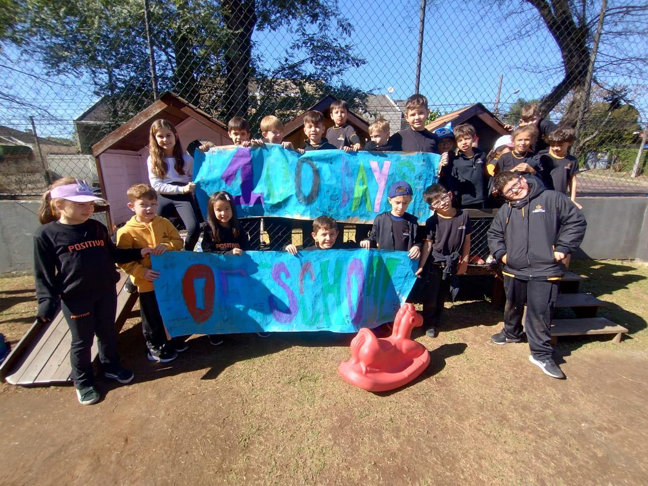 Celebração do 100th Day of School: uma jornada de aprendizado e solidariedade